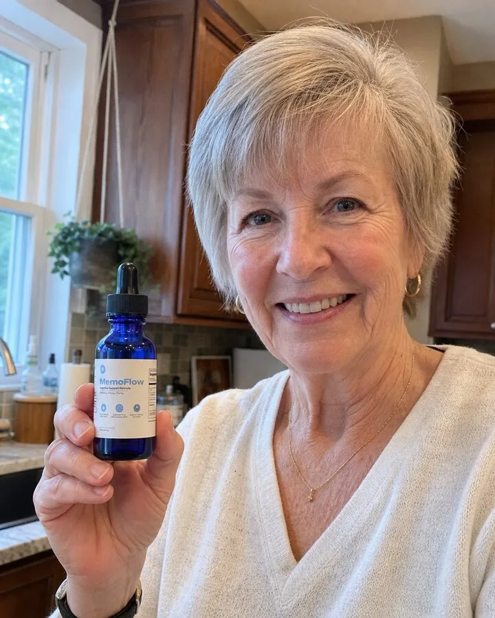 Joan M., 64 — CogniClear customer holding her bottle